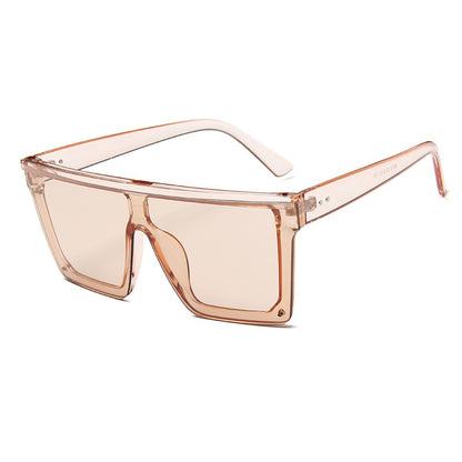 Flat Top Square Purple Mirror Sunglasses UV400 champagne by HitMyNeed