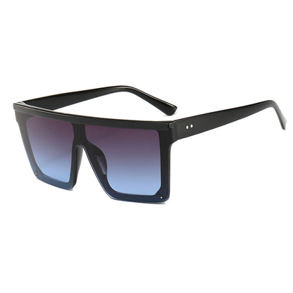 Flat Top Square Purple Mirror Sunglasses UV400 grey-blue-gradient by HitMyNeed