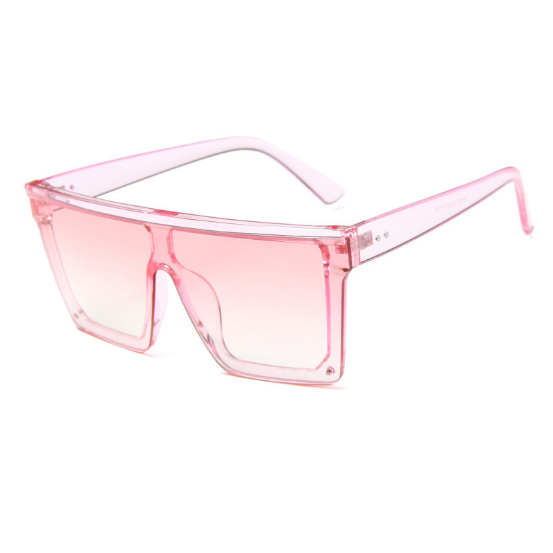 Flat Top Square Purple Mirror Sunglasses UV400 pink-gradient by HitMyNeed