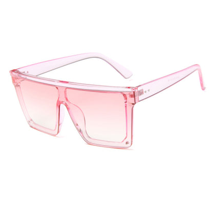 Flat Top Square Purple Mirror Sunglasses UV400 pink-gradient by HitMyNeed