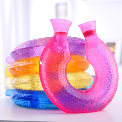 Fleece 1400ml U-Shaped Neck Hot Water Bottle by HitMyNeed