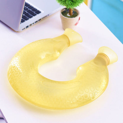 Fleece 1400ml U-Shaped Neck Hot Water Bottle by HitMyNeed