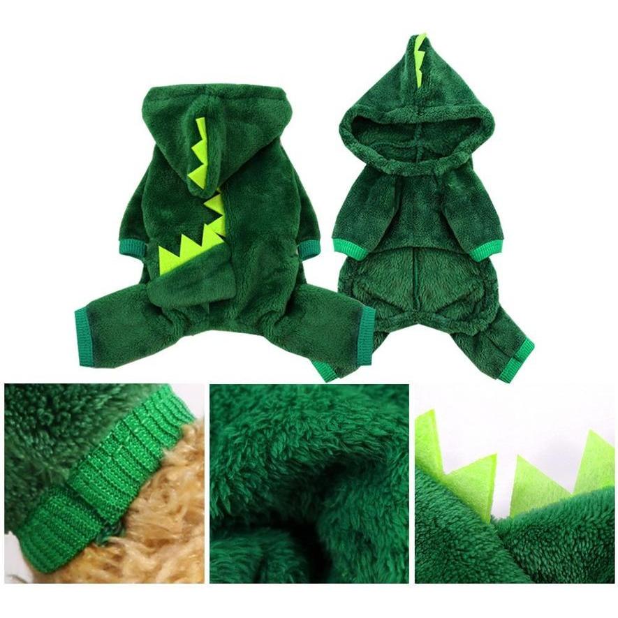 Fleece Dinosaur Dog Costume for Small Pets l by HitMyNeed
