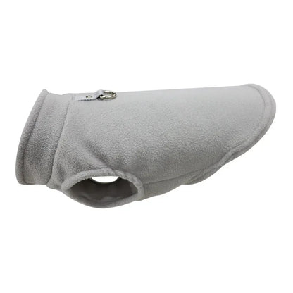 Fleece Dog Coat with D-Ring for Easy Walks gray xl by HitMyNeed