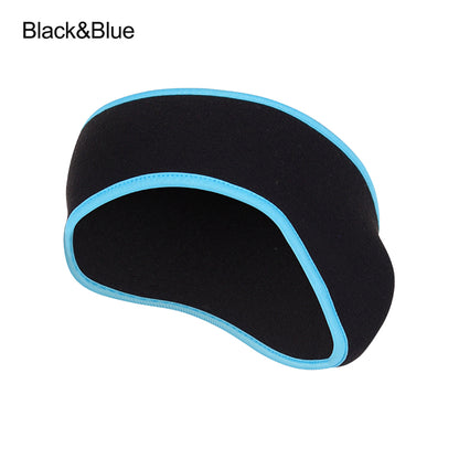 Fleece Headband Ear Warmer for Cold Weather black-blue by HitMyNeed