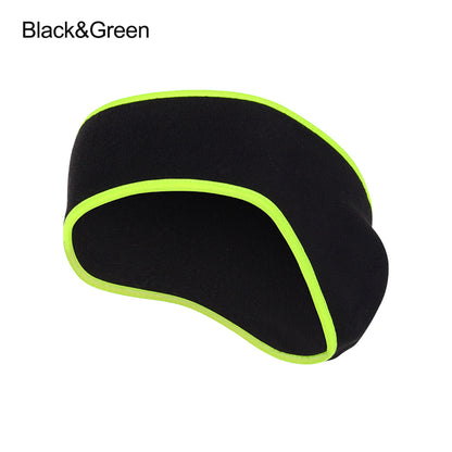 Fleece Headband Ear Warmer for Cold Weather black-green by HitMyNeed