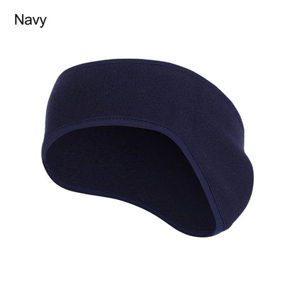Fleece Headband Ear Warmer for Cold Weather navy by HitMyNeed
