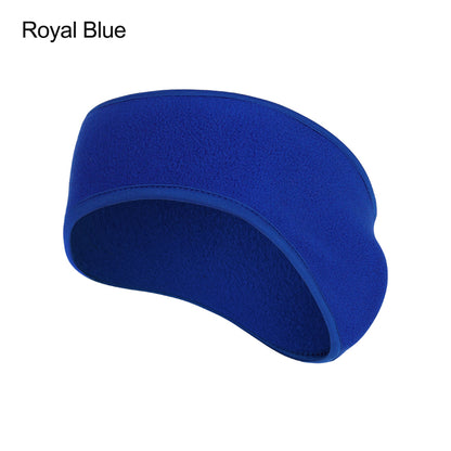 Fleece Headband Ear Warmer for Cold Weather royal-blue by HitMyNeed