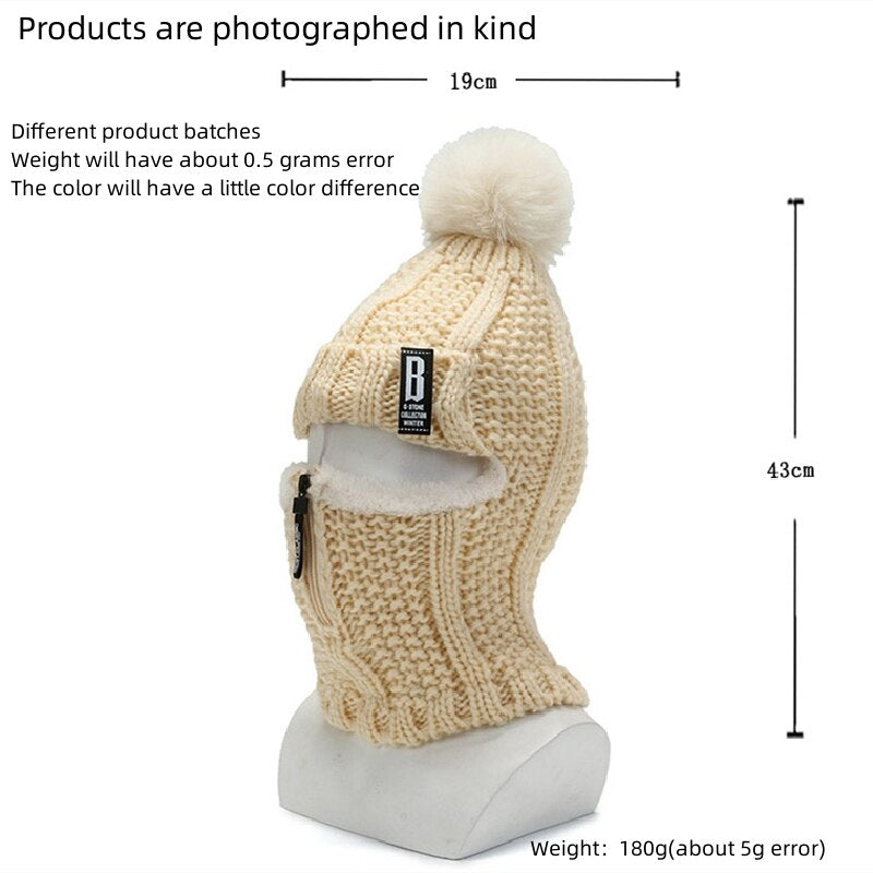 Fleece Lined Knit Riding Hat with Ear Protection by HitMyNeed