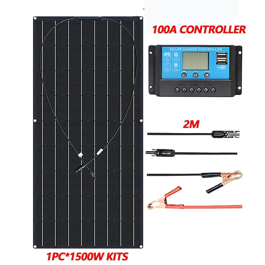 Flexible 150W Solar Panel Kit for Camping & RV 1pc-1500w-100a-controller by HitMyNeed