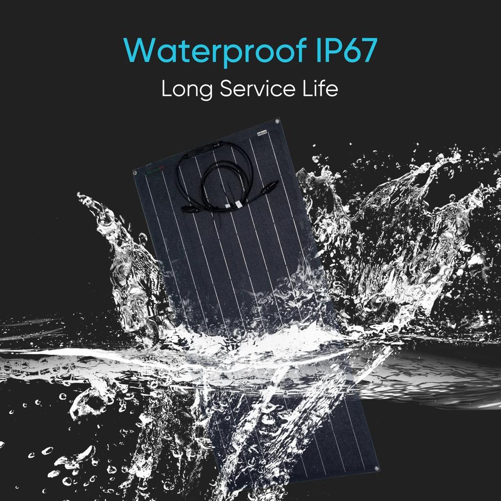 Flexible 150W Solar Panel Kit for Camping & RV by HitMyNeed