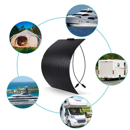 Flexible 150W Solar Panel Kit for Camping & RV by HitMyNeed