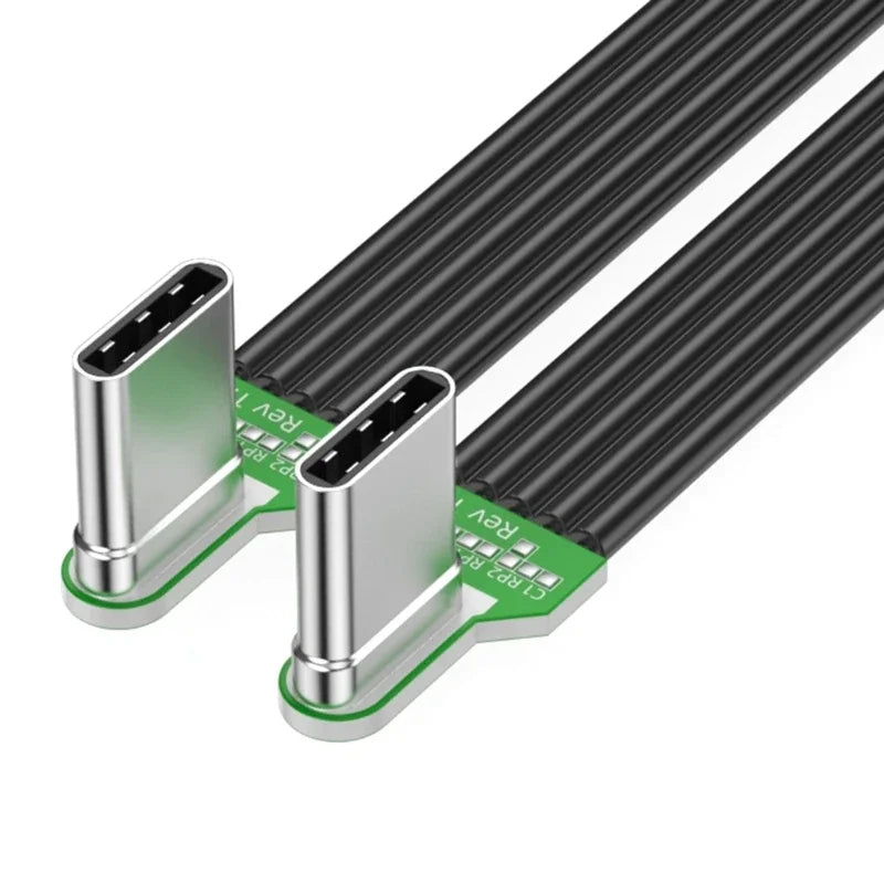 Flexible Angled USB C to USB C Silicone Cable 60W by HitMyNeed