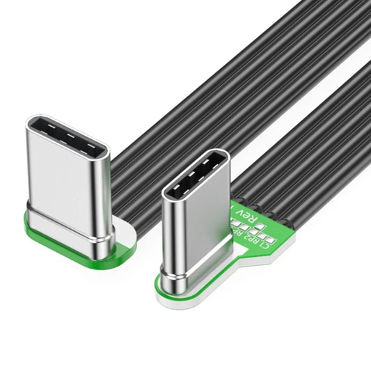 Flexible Angled USB C to USB C Silicone Cable 60W left-right-down-up 5cm by HitMyNeed