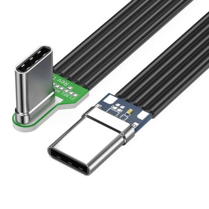 Flexible Angled USB C to USB C Silicone Cable 60W left-right-straight 15cm by HitMyNeed
