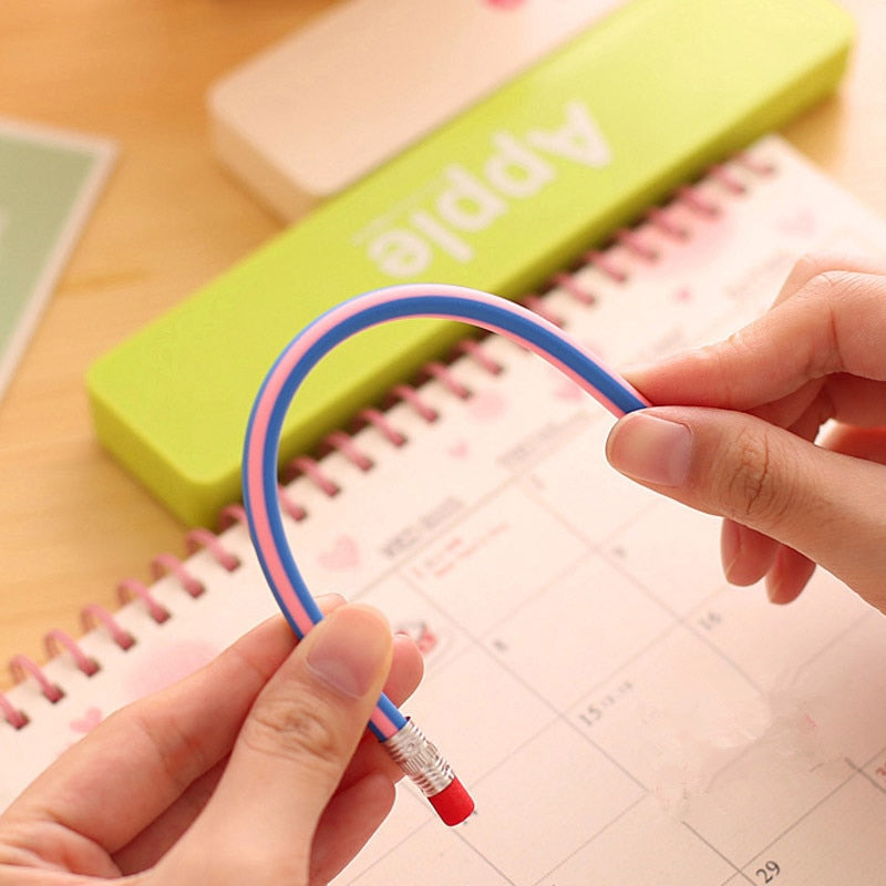 Flexible Bendable Pencils with Erasers (Set of 5) by HitMyNeed