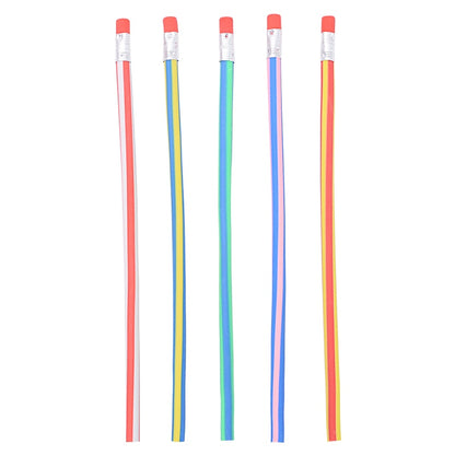 Flexible Bendable Pencils with Erasers (Set of 5) by HitMyNeed