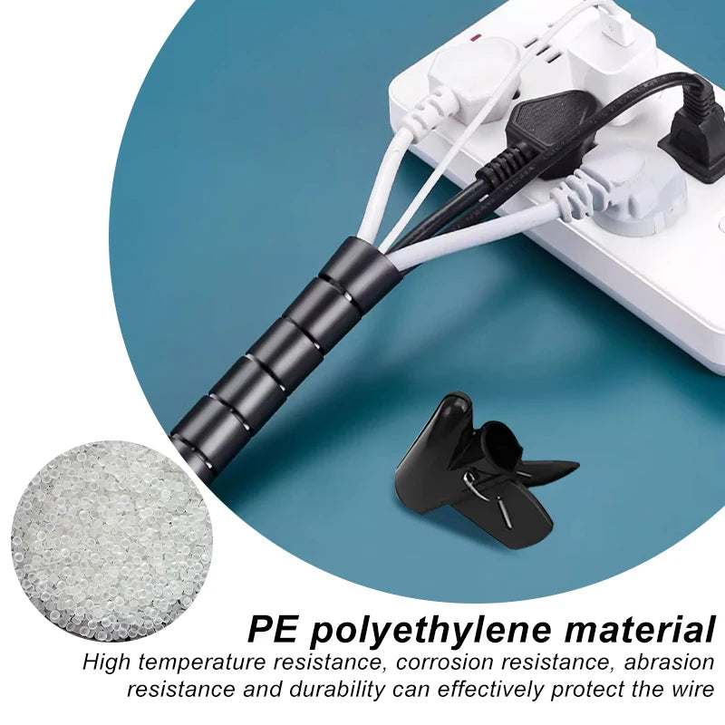 Flexible Cable Wire Protector Sleeve for Neat Desks by HitMyNeed