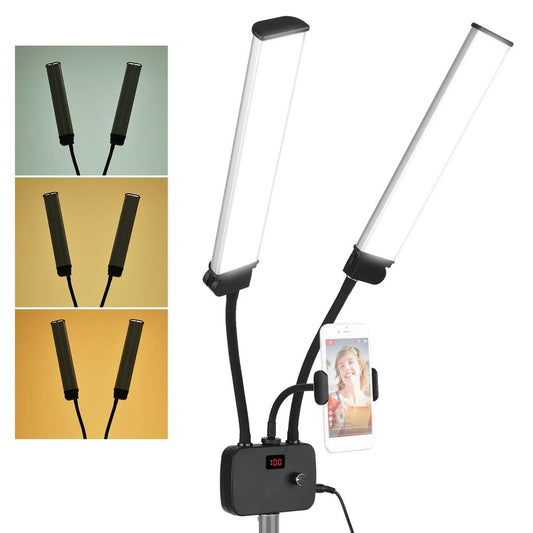 Flexible Double Arm Bi-Color LED Live Stream Light by HitMyNeed