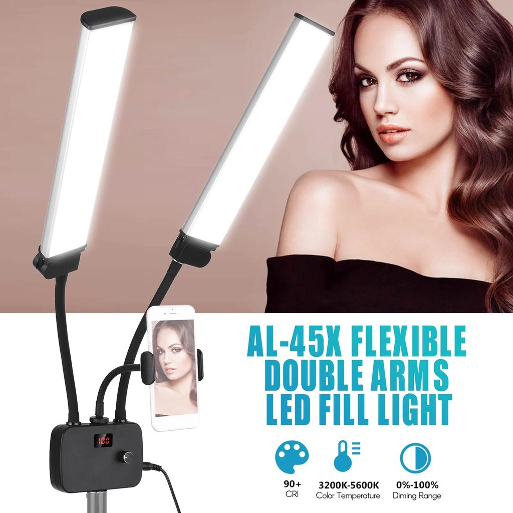 Flexible Double Arm Bi-Color LED Live Stream Light by HitMyNeed