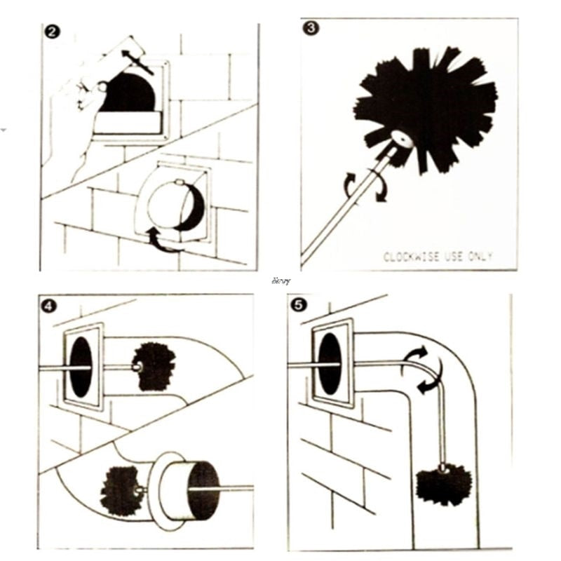 Flexible Dryer Vent & Pipe Cleaning Brush Set 7pcs by HitMyNeed