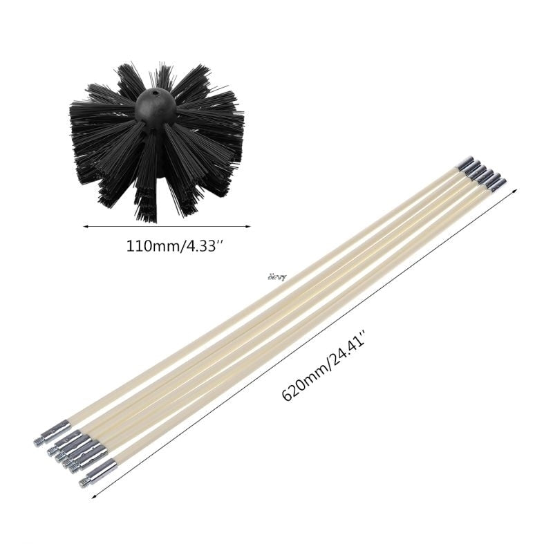 Flexible Dryer Vent & Pipe Cleaning Brush Set 7pcs by HitMyNeed