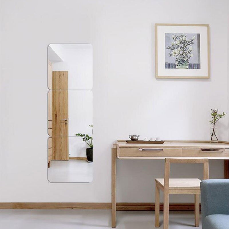 Flexible Self Adhesive Wall Mirror 20 x 20 cm by HitMyNeed