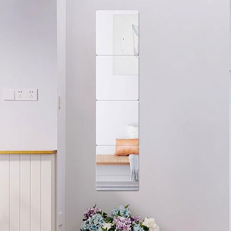 Flexible Self Adhesive Wall Mirror 20 x 20 cm by HitMyNeed