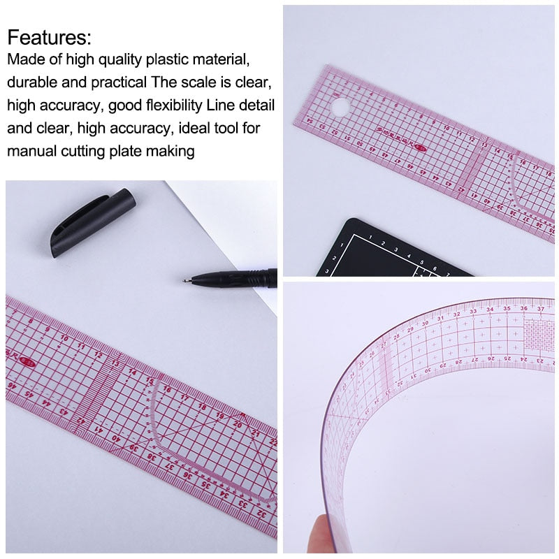 Flexible Transparent Tailoring Ruler 60cm by HitMyNeed