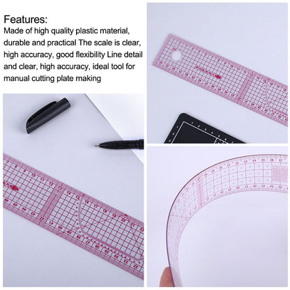 Flexible Transparent Tailoring Ruler 60cm by HitMyNeed