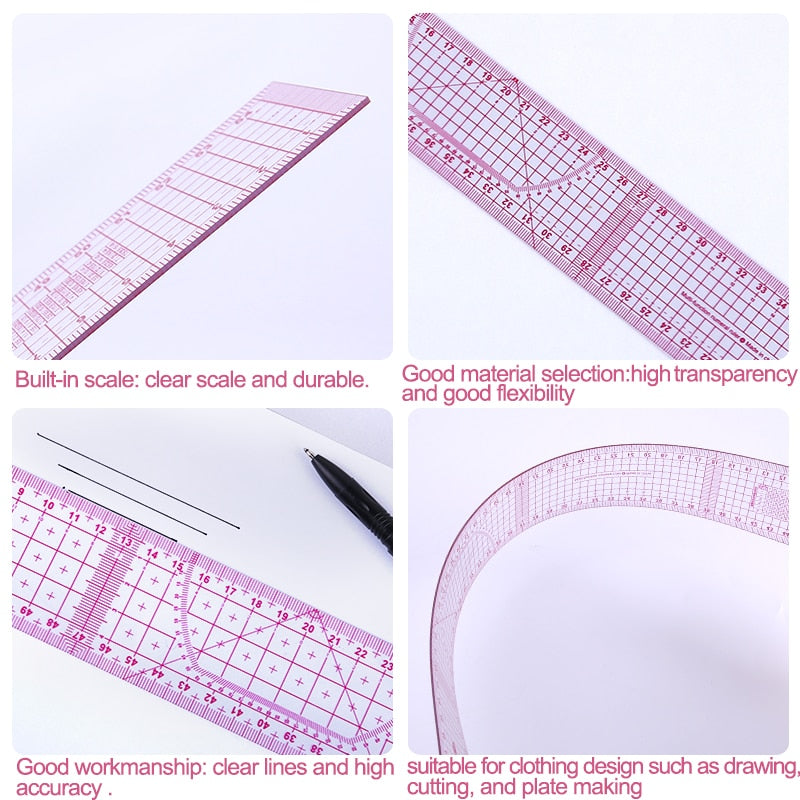 Flexible Transparent Tailoring Ruler 60cm by HitMyNeed