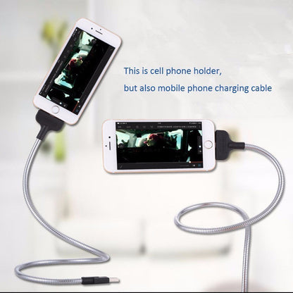 Flexible USB Charging Cable and Smartphone Holder by HitMyNeed