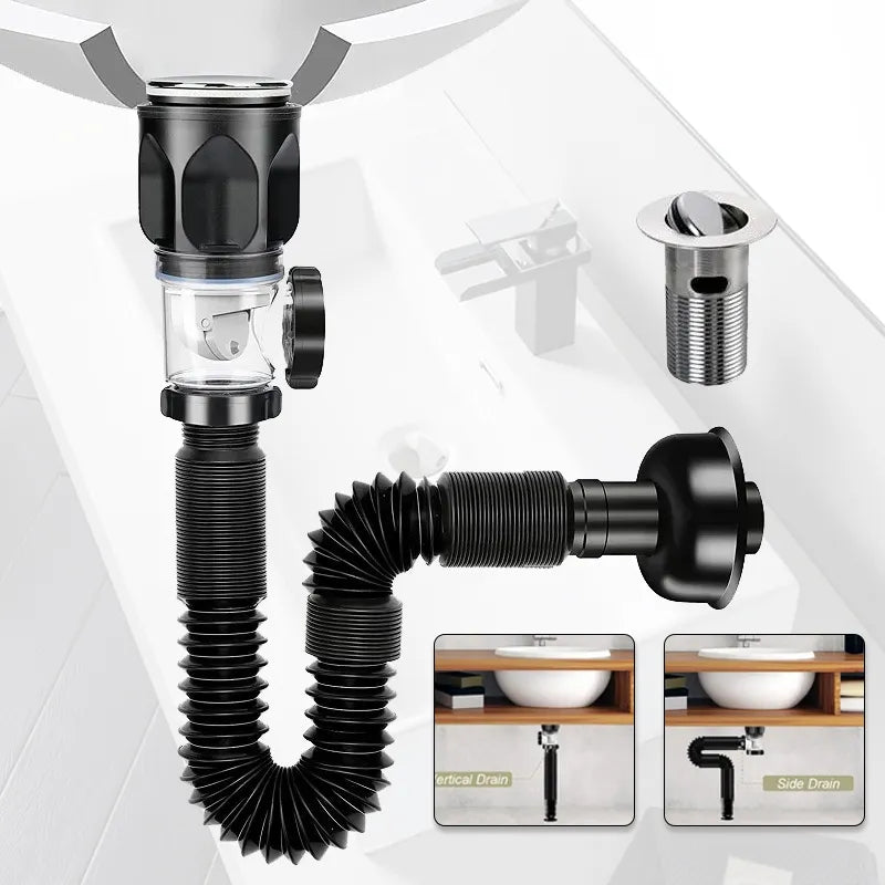 Flip-Top Sink Drain with Deodorizing Filter by HitMyNeed