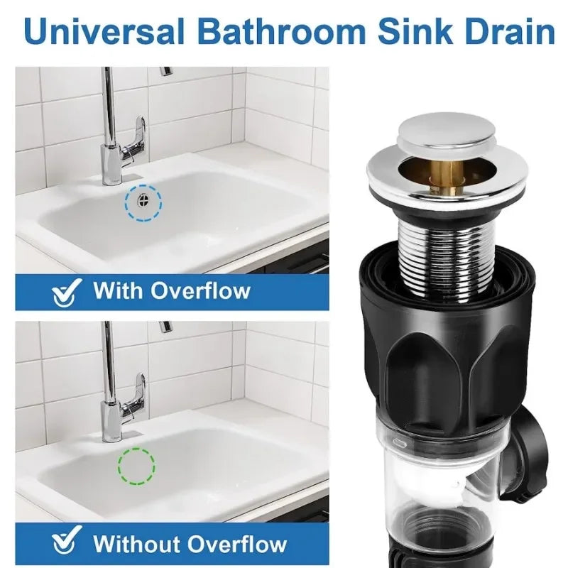Flip-Top Sink Drain with Deodorizing Filter by HitMyNeed