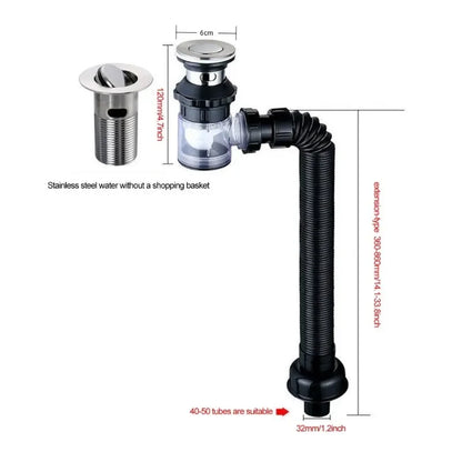 Flip-Top Sink Drain with Deodorizing Filter by HitMyNeed