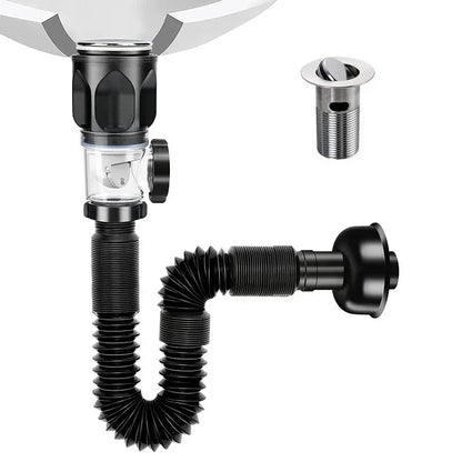 Flip-Top Sink Drain with Deodorizing Filter black by HitMyNeed