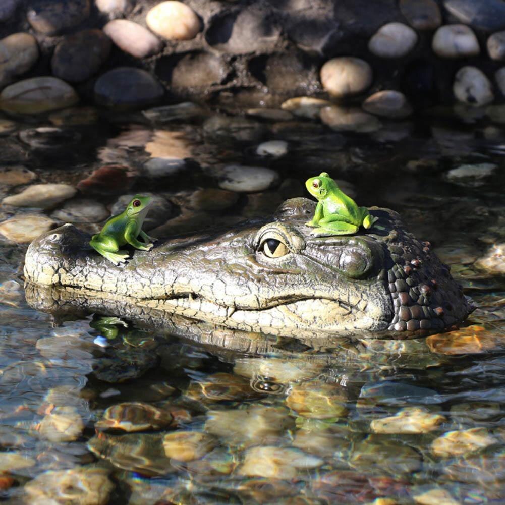 Floating Alligator Head Pond Decor by HitMyNeed