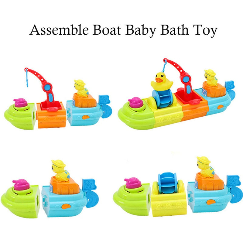 Floating Boat Bath Toy with DIY Assembly Set by HitMyNeed