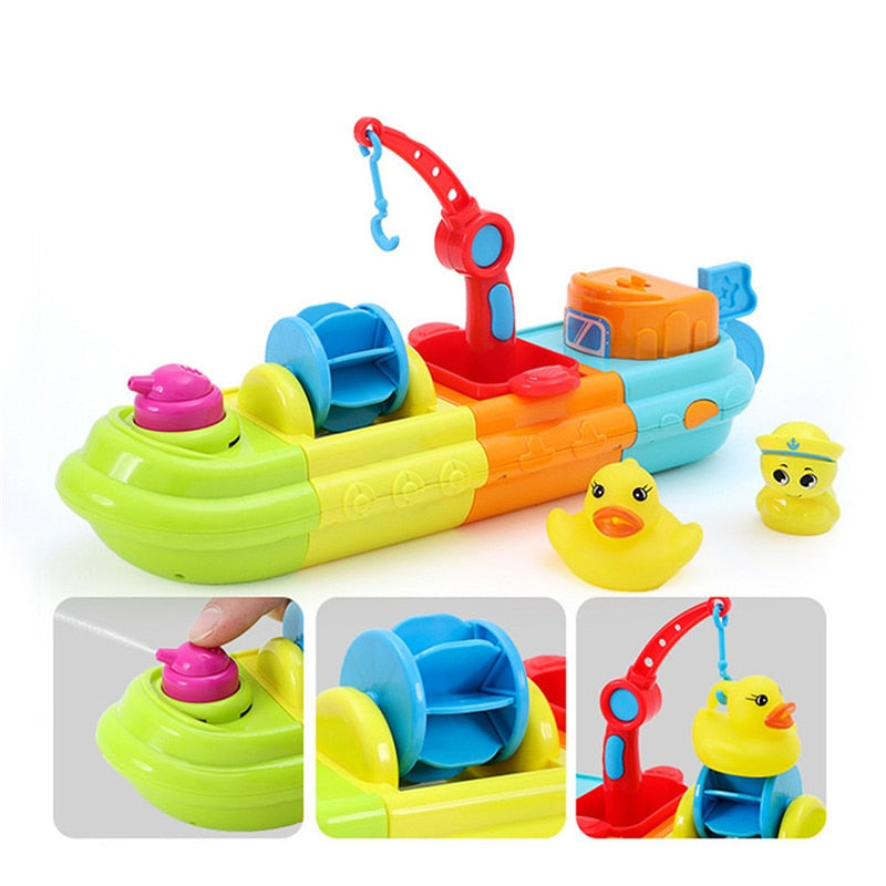 Floating Boat Bath Toy with DIY Assembly Set by HitMyNeed