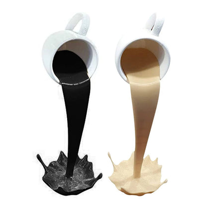 Floating Coffee Cup Resin Sculpture Home Decor by HitMyNeed