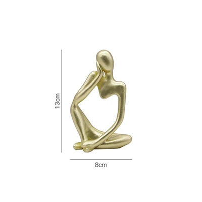 Floating Coffee Cup Resin Sculpture Home Decor gold-c by HitMyNeed