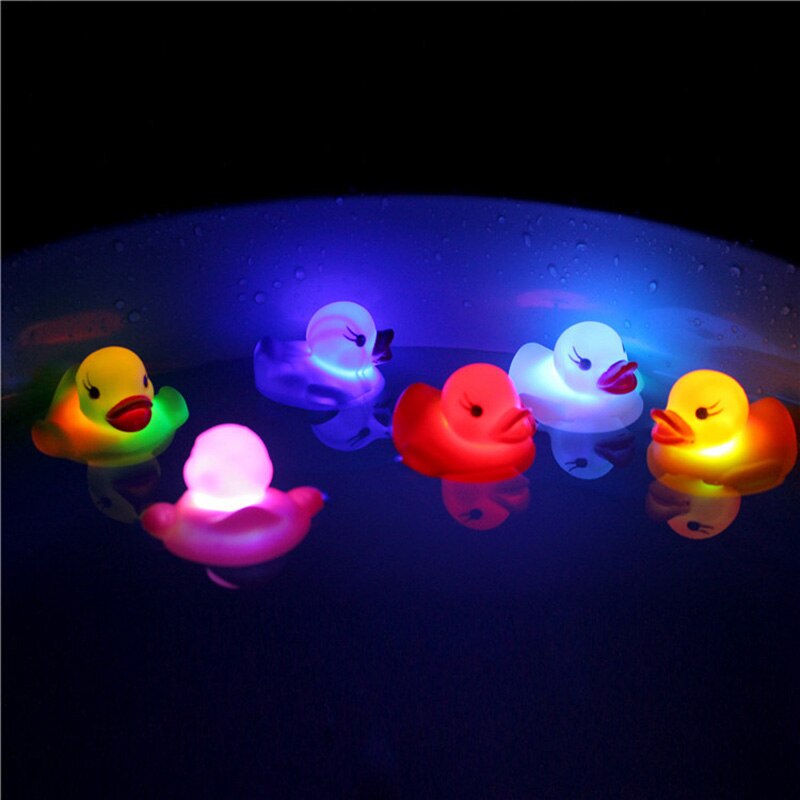 Floating Duck Light Up Bath Toys Set of 6 by HitMyNeed