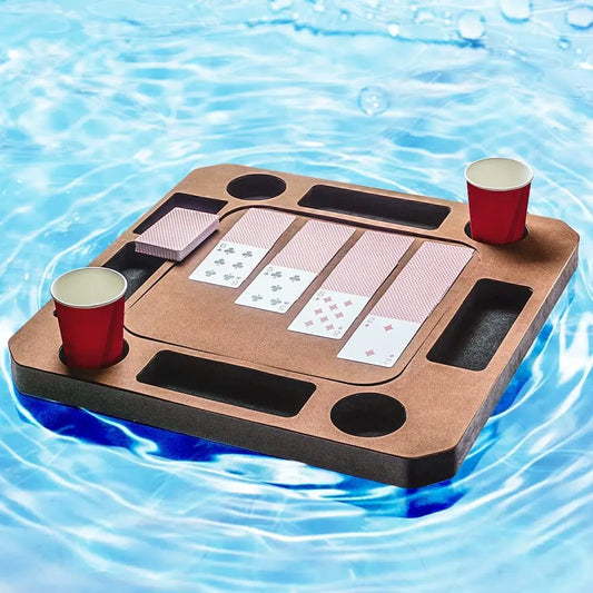 Floating Game & Snack Table Tray with Drink Holders by HitMyNeed