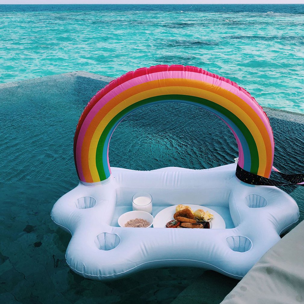 Floating Inflatable Cup Holder Pool Tray by HitMyNeed