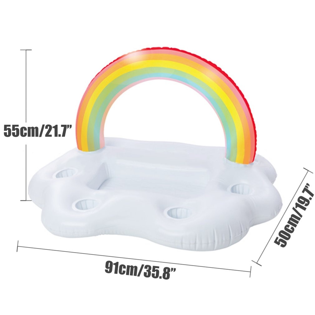 Floating Inflatable Cup Holder Pool Tray by HitMyNeed