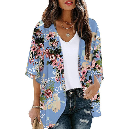 Floral Print Kimono Cover Up for Women kwglg232914x xl by HitMyNeed