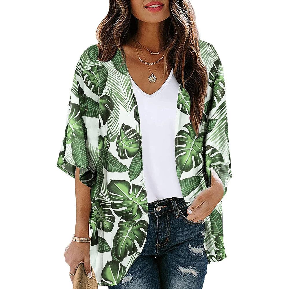 Floral Print Kimono Cover Up for Women kwglg232914y s by HitMyNeed