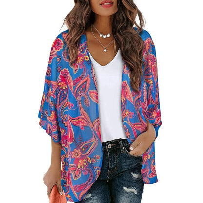 Floral Print Kimono Cover Up for Women kwglg232915d s by HitMyNeed