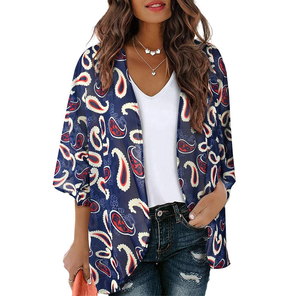Floral Print Kimono Cover Up for Women kwglg232915h s by HitMyNeed