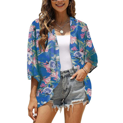 Floral Print Kimono Cover Up for Women kwglg232915u 4xl by HitMyNeed